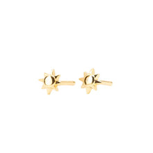 Load image into Gallery viewer, The Land of Salt - Sun Stud Earrings in Gold