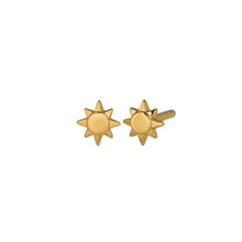 Load image into Gallery viewer, The Land of Salt - Sun Stud Earrings in Gold
