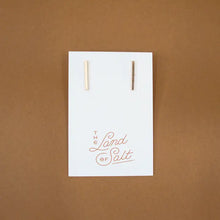 Load image into Gallery viewer, The Land of Salt - Long Bar Stud Earrings in Gold
