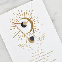 Load image into Gallery viewer, Ker-ij Jewelry - Bff Sun &amp; Moon Necklaces On Card
