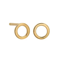 Load image into Gallery viewer, The Land of Salt - Open Circle Stud Earrings in Gold
