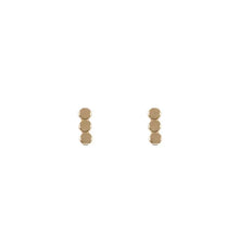 Load image into Gallery viewer, The Land of Salt - Short Dot Bar Stud Earrings in Gold
