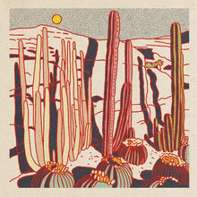 Load image into Gallery viewer, Caroline Clark - Cactus Planet Print #3 12x12
