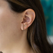 Load image into Gallery viewer, The Land of Salt - Long Bar Stud Earrings in Gold
