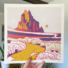 Load image into Gallery viewer, Caroline Clark Print-Desert Mountain #9 12x12
