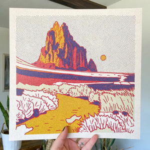 Caroline Clark Print-Desert Mountain #9 12x12