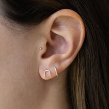 Load image into Gallery viewer, The Land of Salt - Arch Stud Earrings in Sterling Silver
