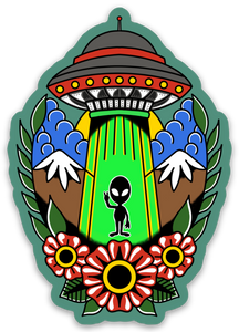 "Alien" Sticker By Arturo Aboites