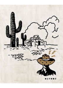 "Desert Thunder" Postcard By Holli Zollinger