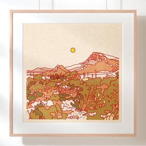 Caroline Clark Print-Desert Mountain #16 12x12