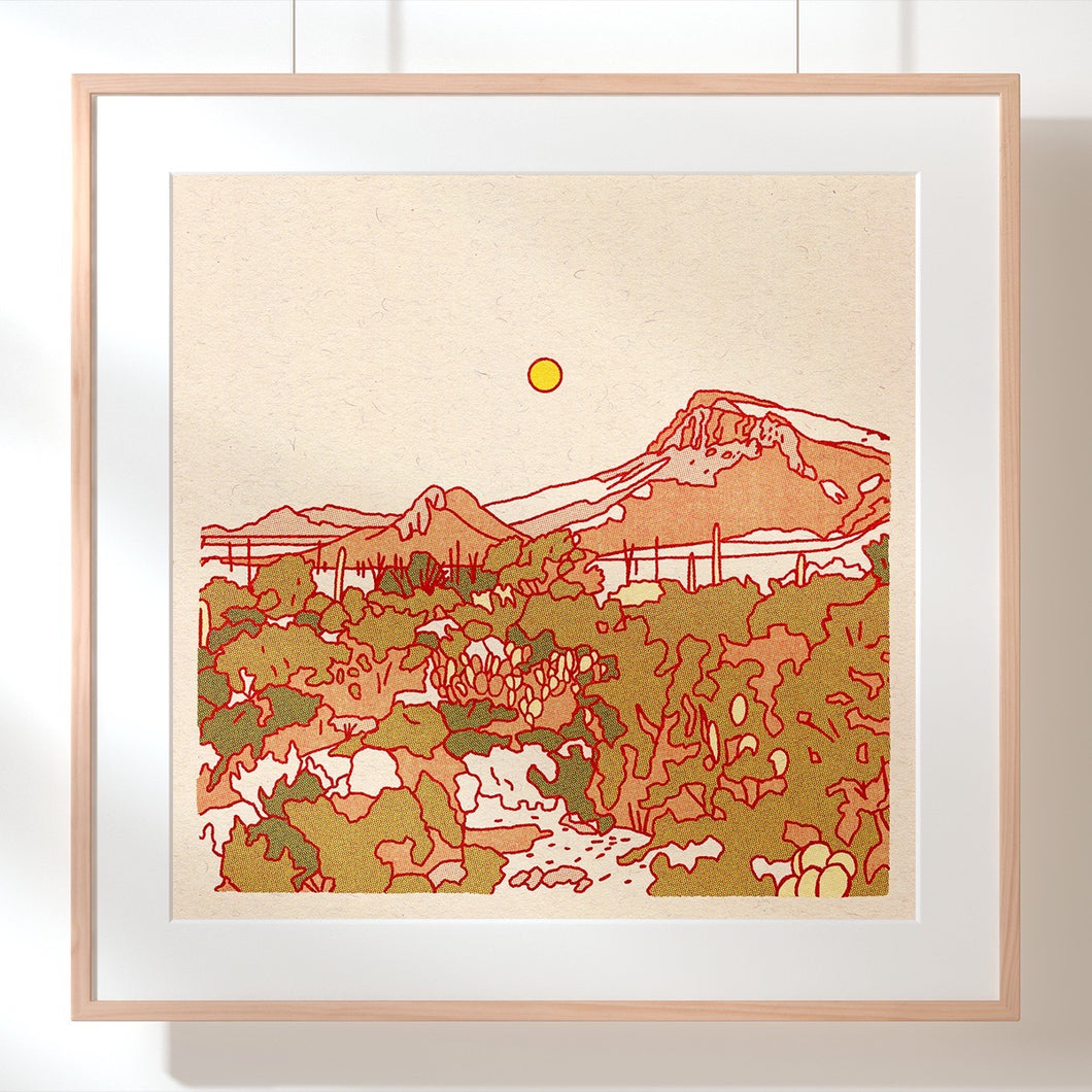 Caroline Clark Print-Desert Mountain #16 12x12