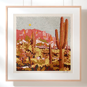 Caroline Clark Print-Desert Mountain #35 12x12