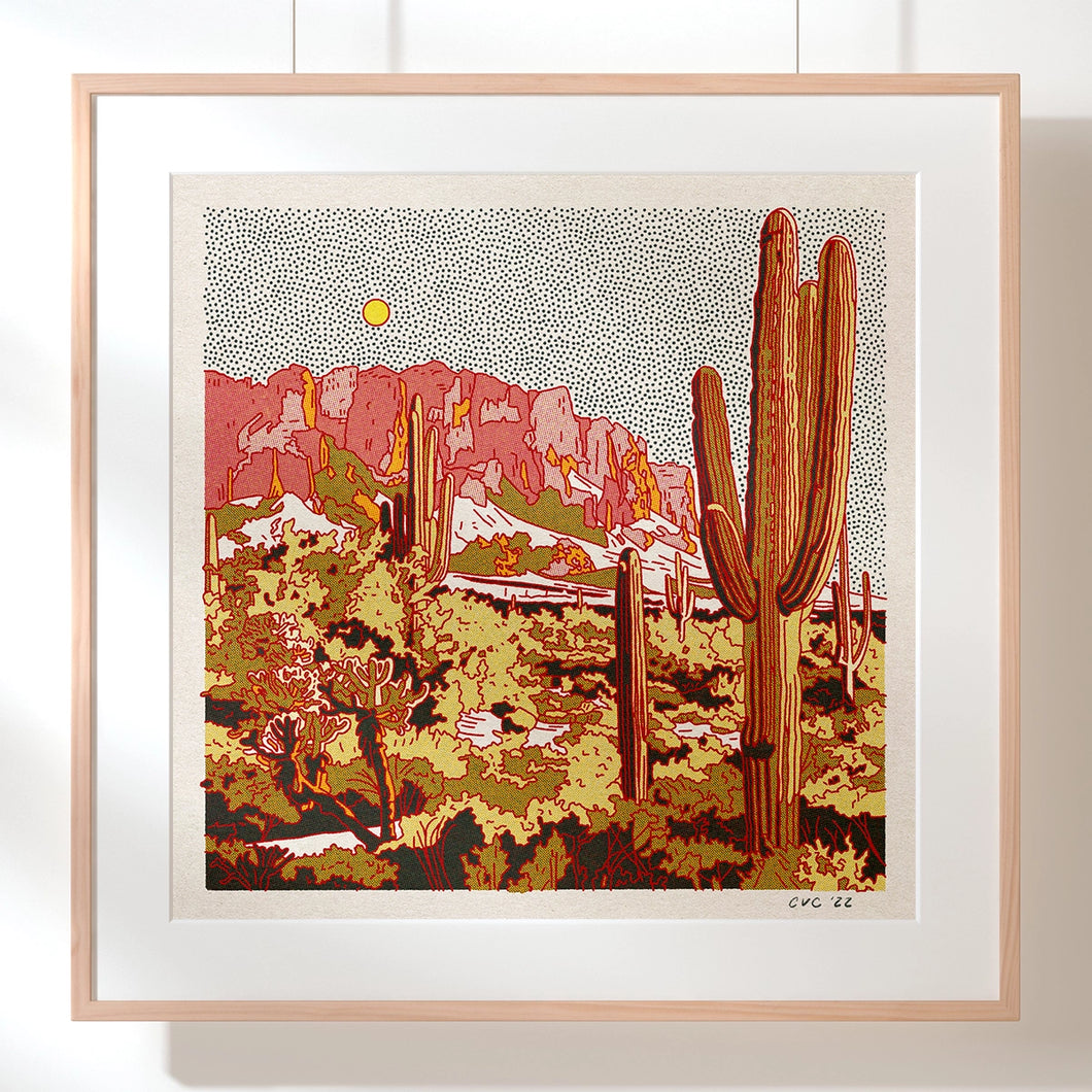 Caroline Clark Print-Desert Mountain #35 12x12