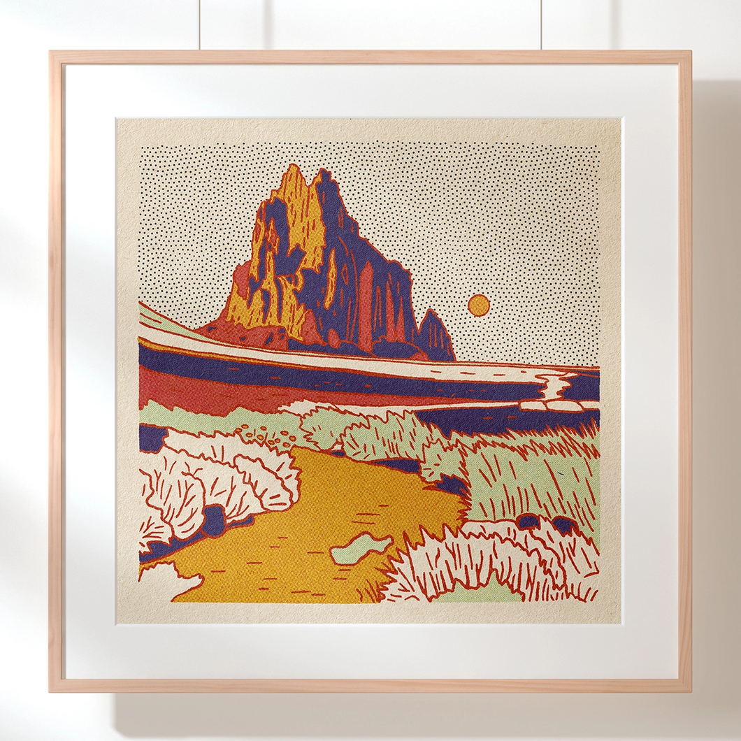 Caroline Clark Print-Desert Mountain #9 12x12