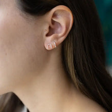 Load image into Gallery viewer, The Land of Salt - Arch Stud Earrings in Sterling Silver

