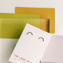 Load image into Gallery viewer, The Land of Salt - Hammered Dot Arch Stud Earrings in Silver
