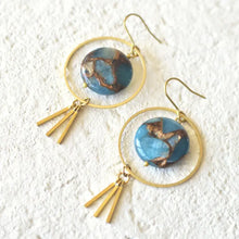 Load image into Gallery viewer, Ker-ij Jewelry - Aerie Earrings - Blue Aqua Gemstone
