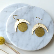 Load image into Gallery viewer, Ker-ij Jewelry - Crested Moon Earrings
