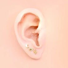 Load image into Gallery viewer, The Land of Salt - Moon Stud Earrings in Gold
